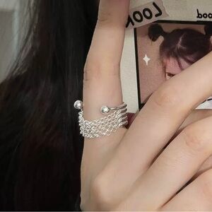 NEW Light luxury and texture 925 sterling silver ring